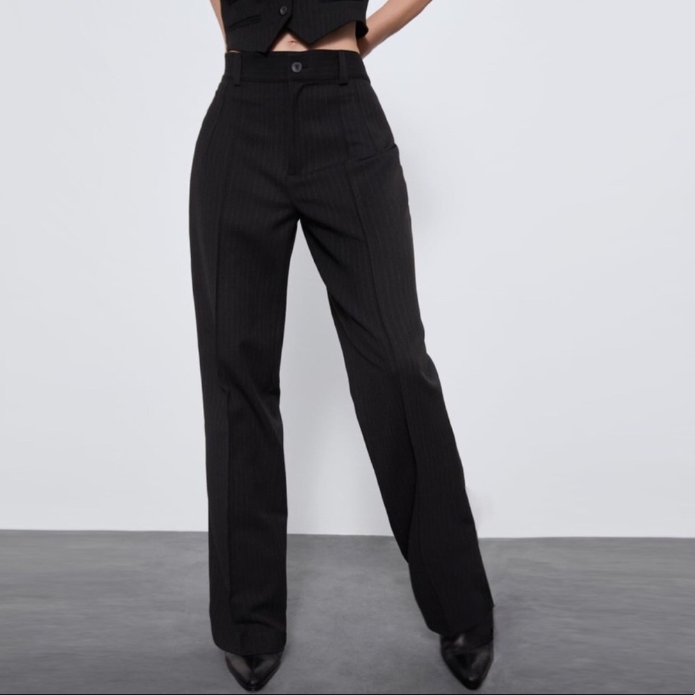 Zara Pin-Striped Pants - Picture 2 of 7